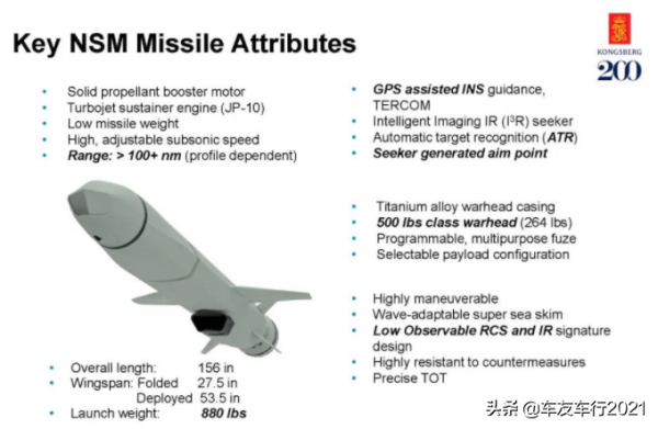 美國海軍的新選擇，挪威海軍的反艦利器NSM反艦導彈