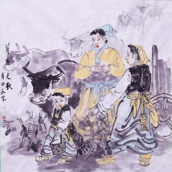 美女畫家王永芬，講解怎樣臨摹及創作寫意人物畫