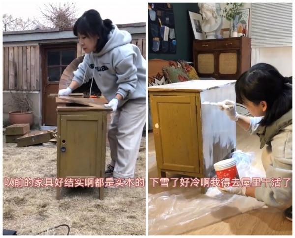 姑娘廢物利用：將廢舊木托盤和木桌，改成“臥室套裝”，變廢為寶