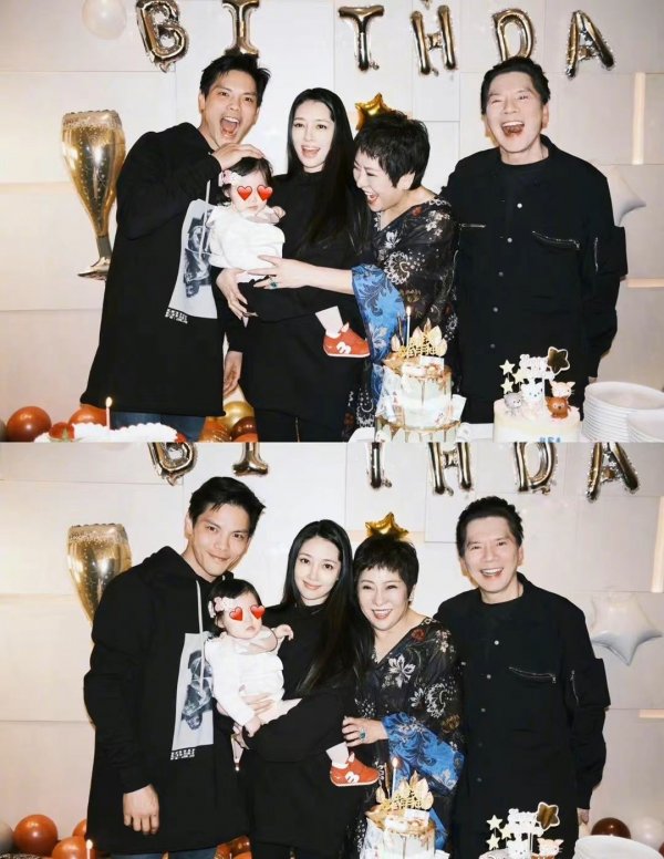 穎兒在明星餐廳為女兒慶生，場面隆重眾人捧場，郭碧婷紅衣成主角