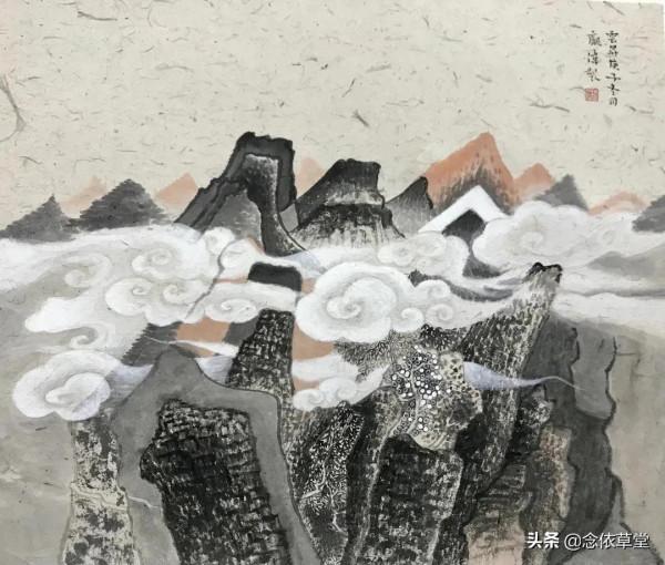 渤海大學中國畫研究生龐偉偉山水作品欣賞—念依草堂第118期 渤海大學中國畫研究生龐偉偉山水作品欣賞—念依草堂第118期