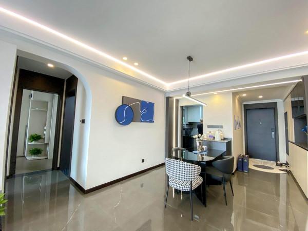 仁壽碧水雲天99平現代輕奢完工實拍，豐巢裝飾實景裝修案例