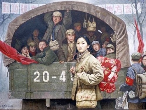 著名油畫家陳大中作品（紅衛兵）