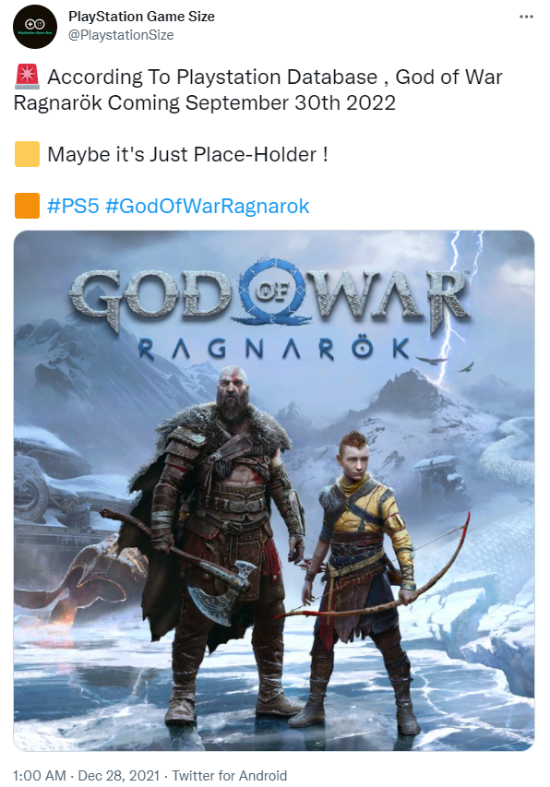 《戰神:諸神黃昏》發售日曝光 或定於明年9月30日 《戰神:諸神黃昏》發售日曝光 或定於明年9月30日