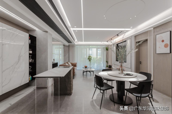 170平米現代輕奢風，線性燈帶配置，簡約而又大氣