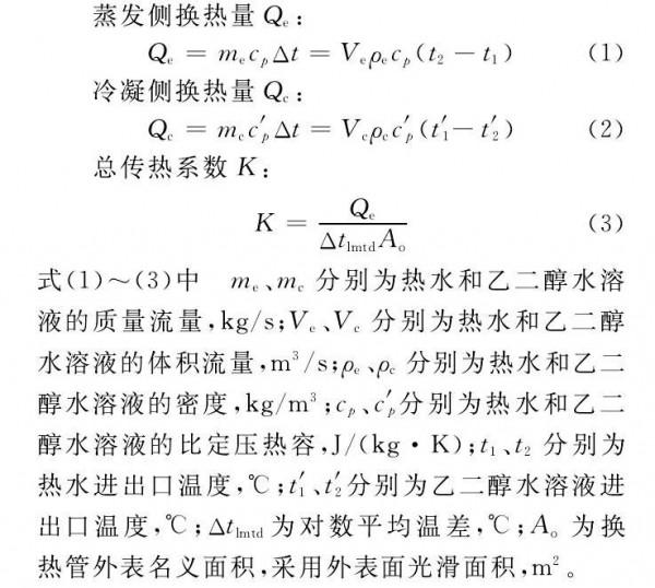 R404A在Y形翅水平管外的降膜蒸發換熱特性 R404A在Y形翅水平管外的降膜蒸發換熱特性