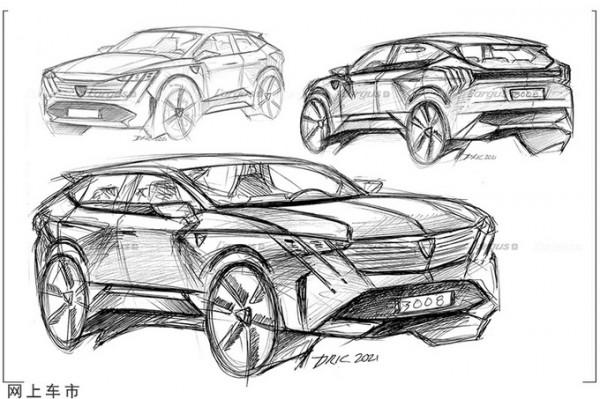 搭1.6T+溜背轎跑車身！標緻全新3008細節曝光，想買別急再等等