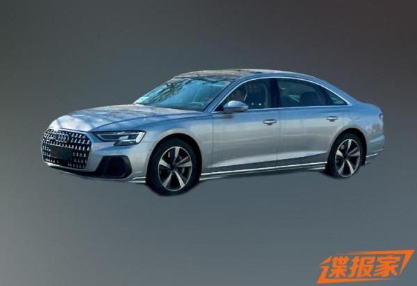 外觀小幅升級 新款奧迪A8L PHEV諜照