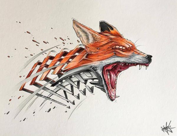 一支兇猛的馬克筆，機械感十足