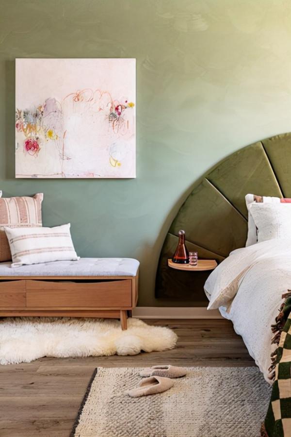 現代風大改造：翠綠色+原木，溫柔感無與倫比