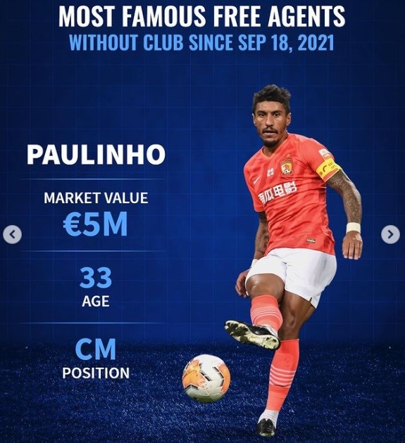 德轉盤點自由身名將：阿爾維斯領銜，保利尼奧、威爾希爾在列