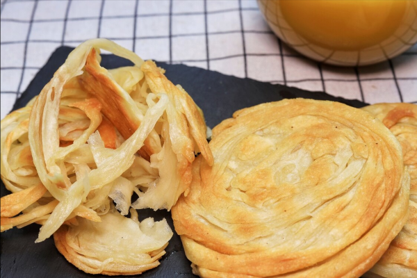 手把手教你做盤絲餅，焦香酥脆，層次分明，一圈一圈撕著吃