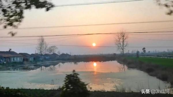 江漢平原上的日落時分