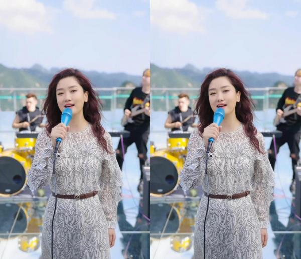 玲花真是越活越瀟灑，在群山中開演唱會太瀟灑，穿碎花裙優雅滿滿