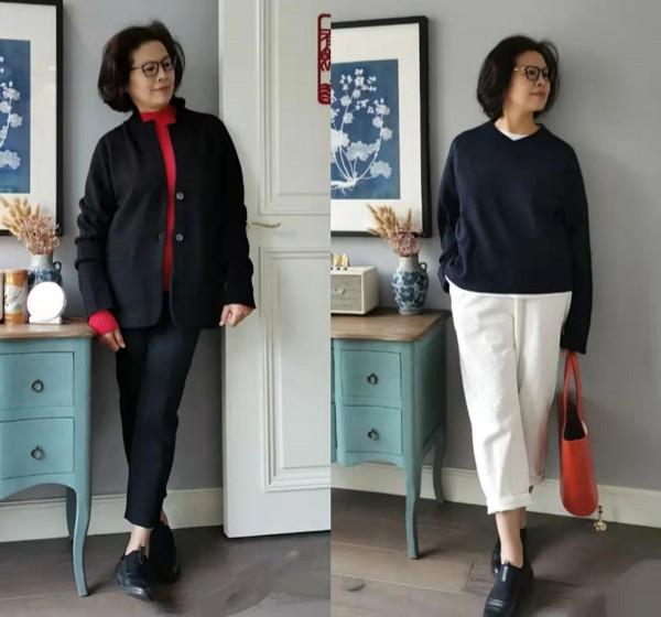 這才是60歲女人該有的早春look，&OpenCurlyDoubleQuote;針織衫&plus;九分褲&plus;平底鞋&rdquo;，好美