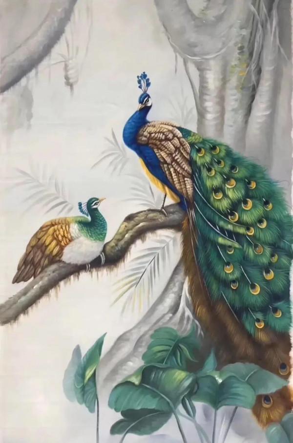 大師價格的手繪油畫孔雀,簡直不敢相信這是畫的,簡直跟照片似的 大師價格的手繪油畫孔雀,簡直不敢相信這是畫的,簡直跟照片似的