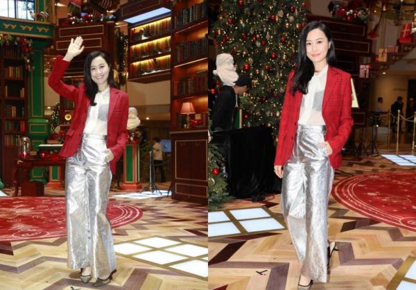 陳法拉越來越美了，在國外把白色褶皺裙穿得如此驚豔，魅力不減