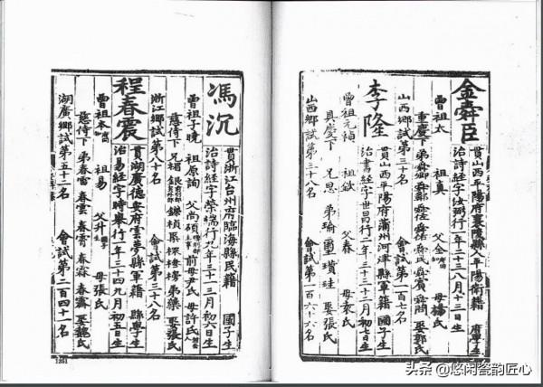 明代進士同年齒錄和履歷便覽存世28科(32種) 明代進士同年齒錄和履歷便覽存世28科(32種)
