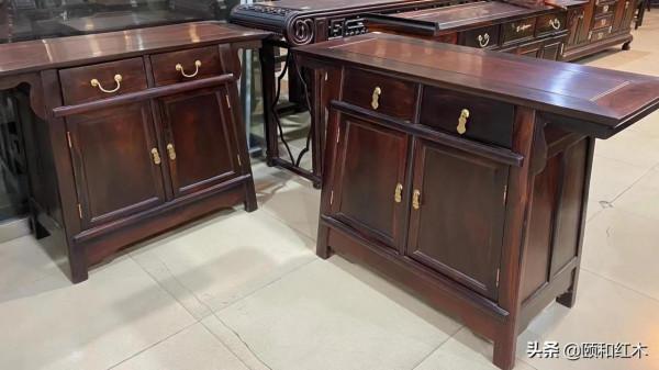 寮國大紅酸枝獨板包公櫃