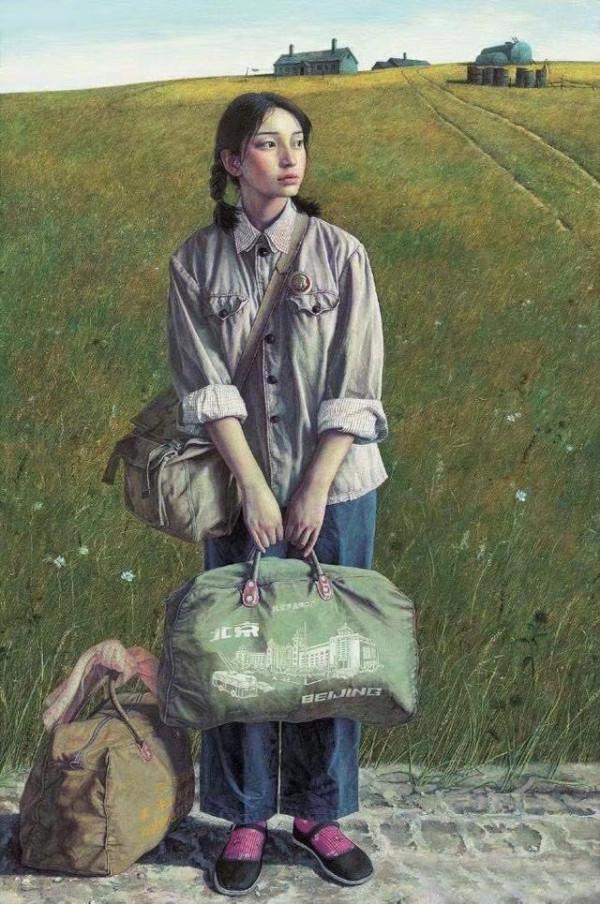 著名油畫家陳大中作品（紅衛兵）