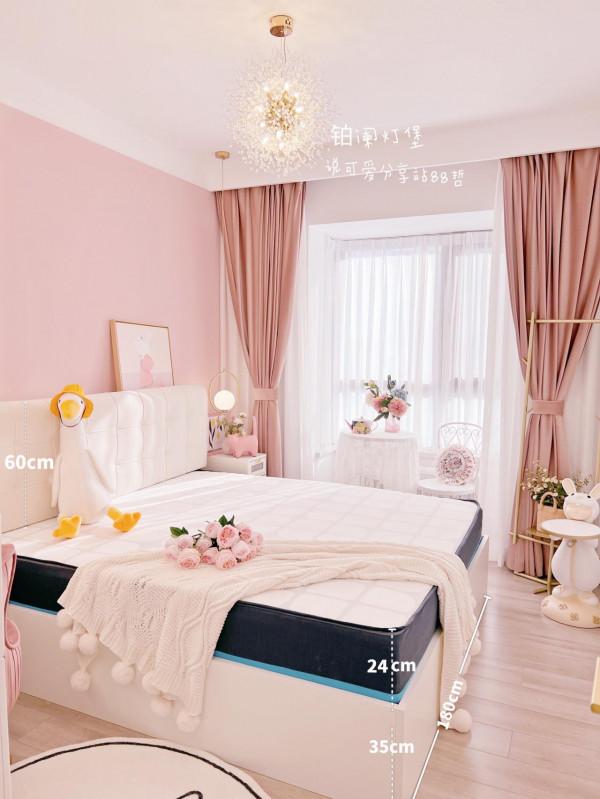 我太喜歡粉色臥室了，每天都被溫暖到