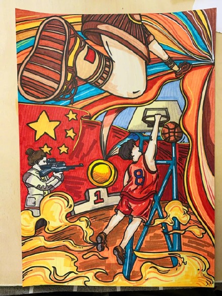 過分好看！小朋友給奧運冠軍的畫