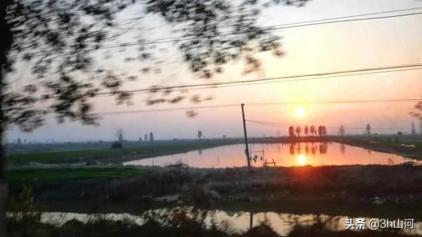 江漢平原上的日落時分