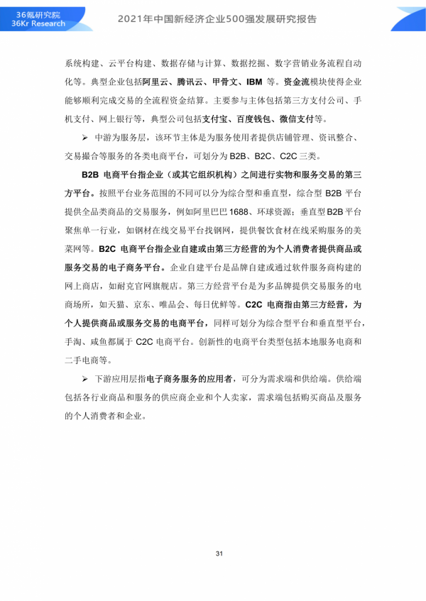 36氪研究院 | 2021年中國新經濟企業500強發展研究報告