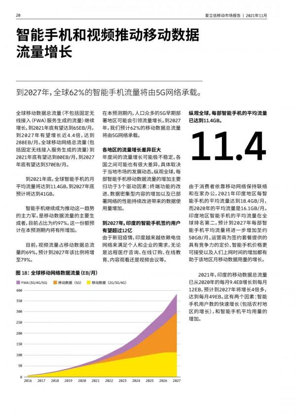 愛立信最新預測：5G簽約使用者將突破44億（附報告全文）
