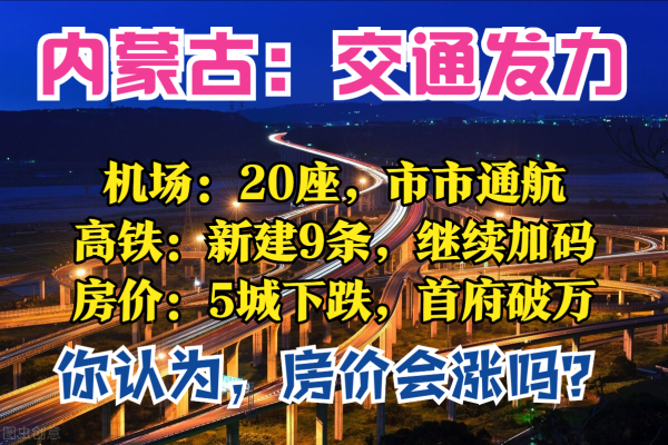 內蒙古2025:5大樞紐,9條高鐵,11座口岸,20座機場,5城房價跌 內蒙古2025:5大樞紐,9條高鐵,11座口岸,20座機場,5城房價跌