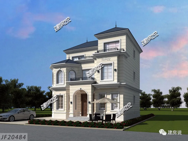 三層巴洛克風別墅,造型方正,層次感豐富,外觀浪漫奢華 三層巴洛克風別墅,造型方正,層次感豐富,外觀浪漫奢華