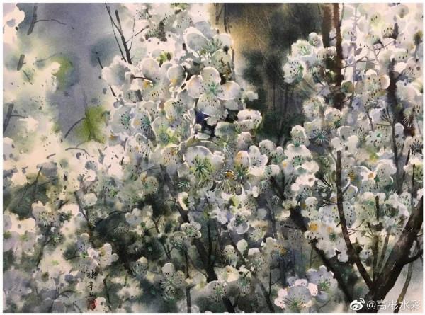 川美畢業的水彩大師，筆下繽紛的花卉、極致的風景靜物，張張迷人