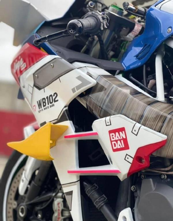 RX-78-2高達配色川崎NinjaH2痛車 ​​​​ RX-78-2高達配色川崎NinjaH2痛車 ​​​​