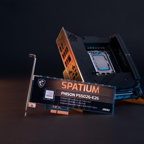 群聯E26主控方案：微星展示Spatium E26 PCIe 5&period;0 AIC SSD擴充套件卡
