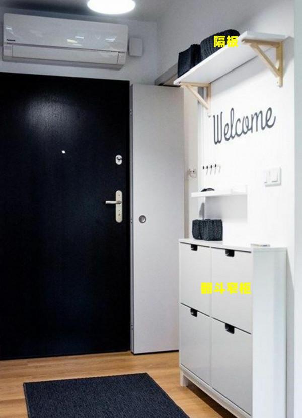 上下2個櫃子,中間加一根掛杆,比起傳統玄關櫃,還要更加實用 上下2個櫃子,中間加一根掛杆,比起傳統玄關櫃,還要更加實用