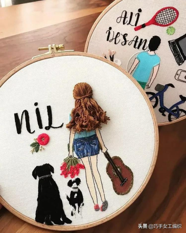 像真發一樣可以編的髮型都能繡出來，如此立體的繡法怎麼能錯過