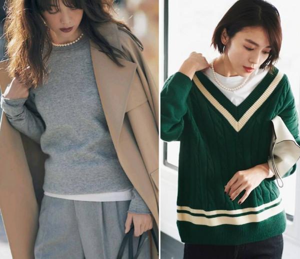 再普通的單品，遇上珍珠項鍊也會變得優雅，有內涵的女人都愛戴