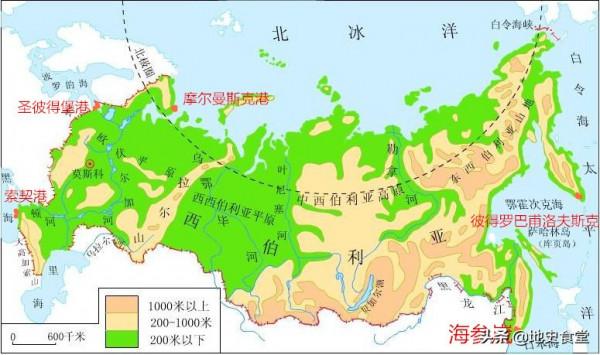 俄羅斯的主要港口，其中有幾個不凍港？