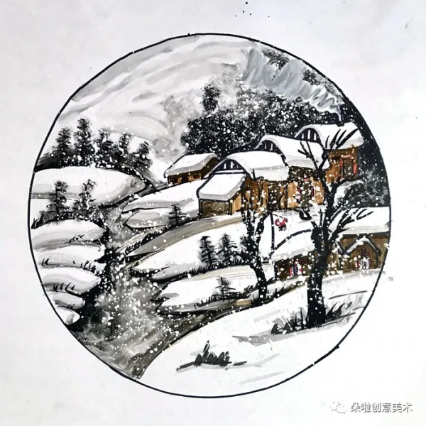 範畫 | 冬天來啦！一起來畫出北國風光雪鄉之夜的美麗吧