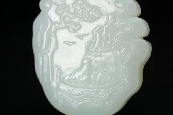 舊藏：和田白玉劉海戲金蟾把玩件