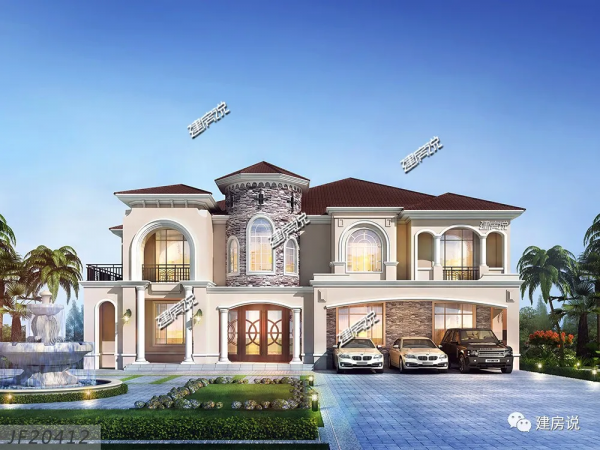 二層現代風別墅，簡約端莊，充滿田園氣息的同時又不乏霸氣