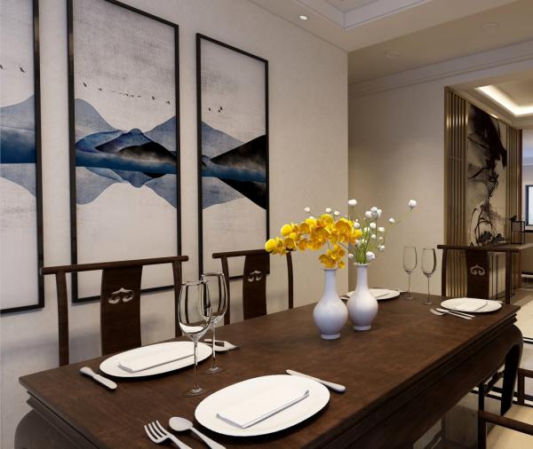 山東東營東營區138㎡,新中式風格——古典與現代的結合 山東東營東營區138㎡,新中式風格——古典與現代的結合