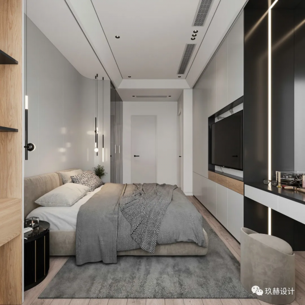 142平北京二手房裝修｜用暖光點亮黑色，讓黑色融入生活