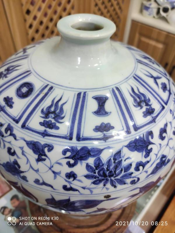 元青花梅瓶標準器鑑賞