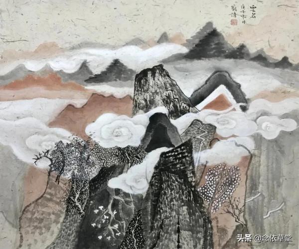 渤海大學中國畫研究生龐偉偉山水作品欣賞—念依草堂第118期 渤海大學中國畫研究生龐偉偉山水作品欣賞—念依草堂第118期