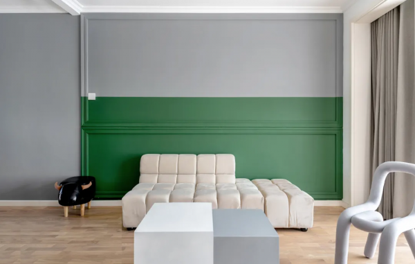 100㎡三居改兩居，客、餐、廚、辦公區全開放，超級寬敞舒適