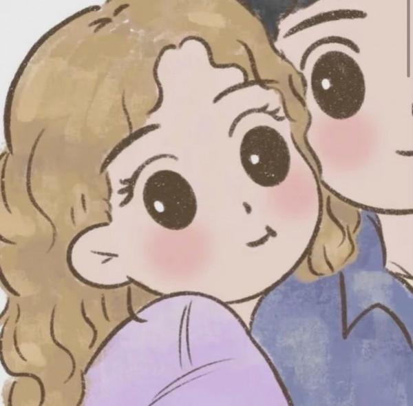 插畫風漫畫風情侶頭像 | 遇見即是上上籤