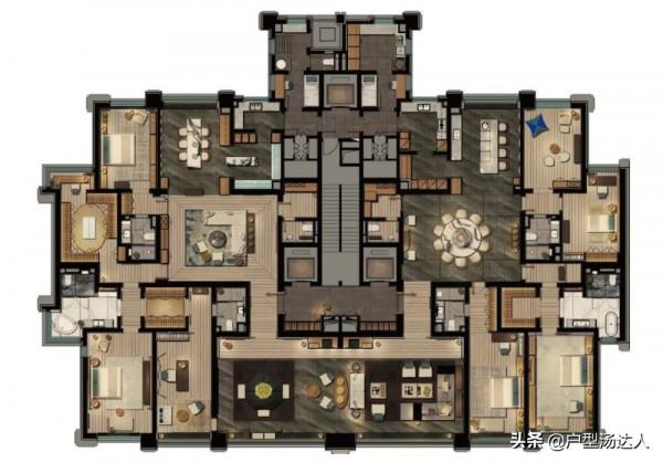 帶你欣賞900平方的大平層豪宅戶型