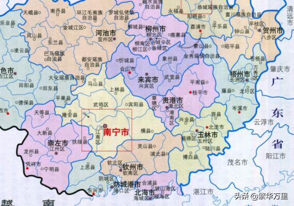 廣西的區劃調整，14個地級市之一，南寧市如何有12個區縣？