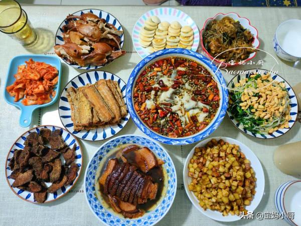 中秋家宴10道菜，雞鴨魚肉齊全，百十多塊錢真實惠，全家吃美了